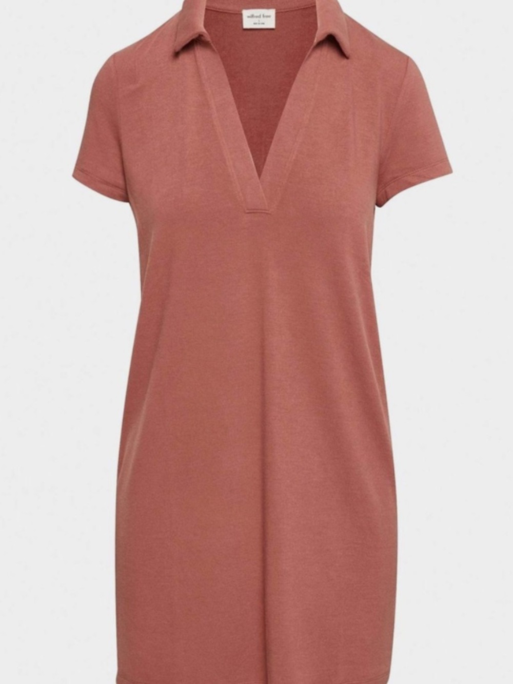 NWT Wilfred Free Reef Free Lounge Polo Mini Dress | Size M | Mocha Sorbet